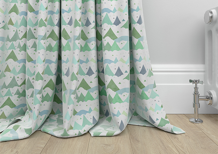 Cloudy Peaks, Mint - Made to Measure Curtains - Image 6
